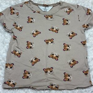 Tan Leopard Shirt : H & M